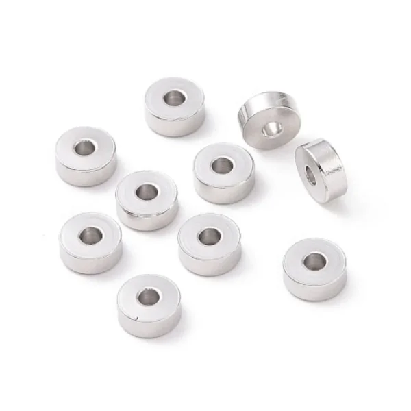 201 stainless steel flat round spacer beads