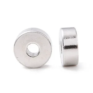 201 stainless steel flat round spacer beads