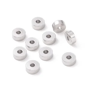 201 stainless steel flat round spacer beads