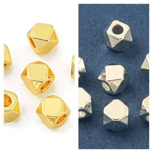 18k gold long last plating brass polygon shape | manik bentuk polygon
