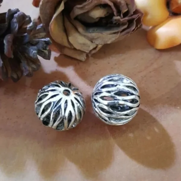 Metal alloy brass round big beads | manik tembaga bulat besar