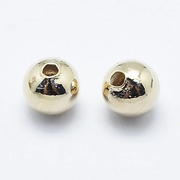 18k gold plated 5mm round spacer beads