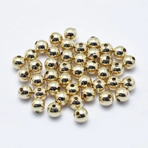 18k gold plated 5mm round spacer beads