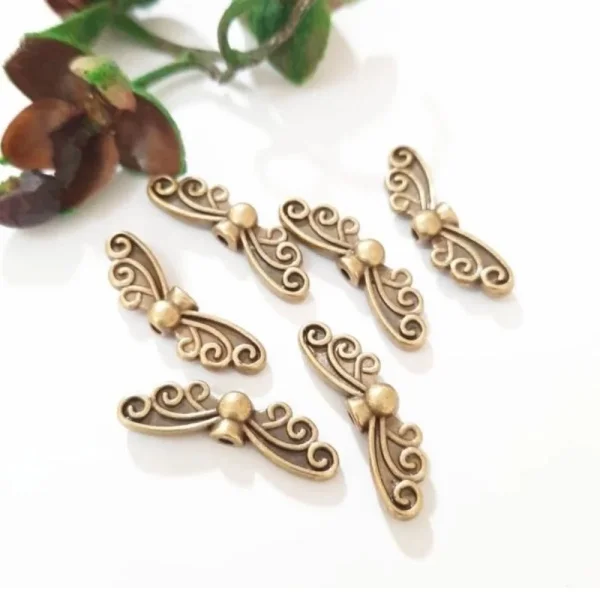 Metal alloy bronze butterfly beads