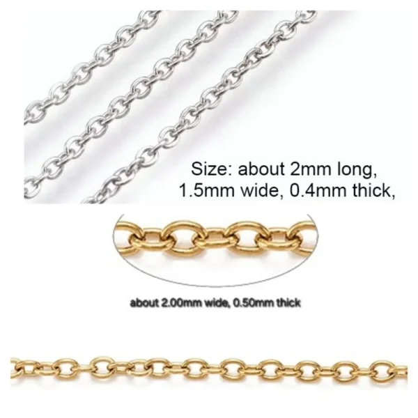 304 Stainless steel chain gold plated | rantai stainless steel