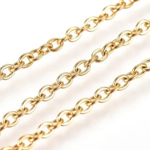 304 Stainless steel chain gold plated | rantai stainless steel