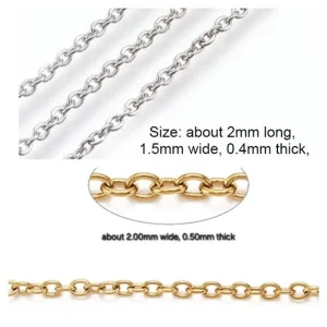 304 Stainless steel chain gold plated | rantai stainless steel