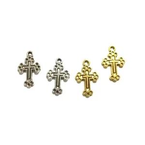 Metal alloy cross charm