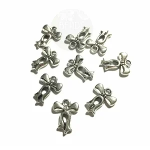 Metal alloy antique silver Bowknot charm (STOCK TERAKHIR)