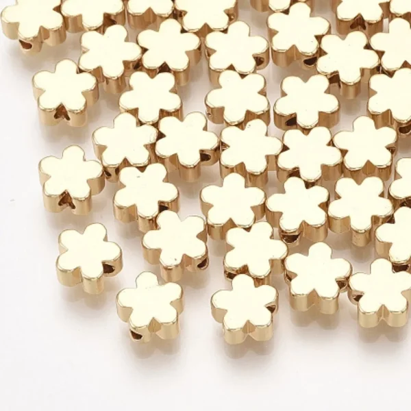 18k gold plated flower beads | manik bunga lapis emas