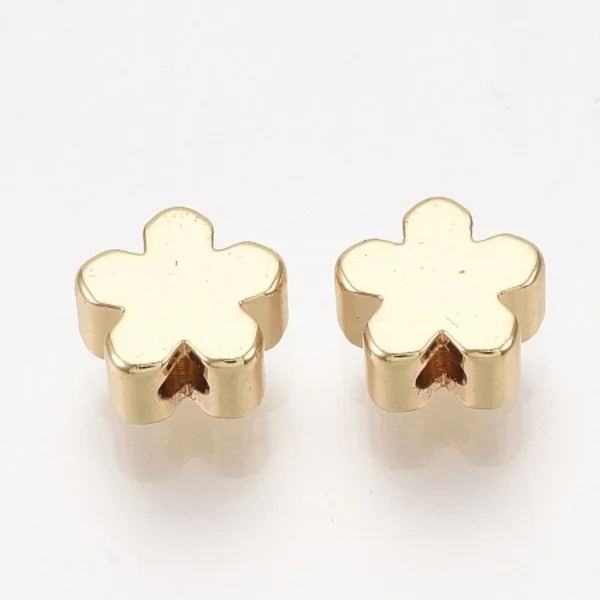 18k gold plated flower beads | manik bunga lapis emas