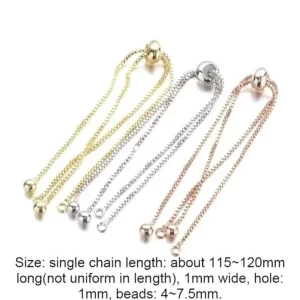 18k gold plated brass bracelets (1pc) | bahan gelang rantai lapis emas dan platinum