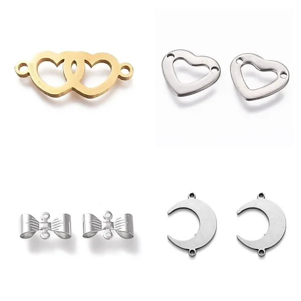 304 stainless steel connector charms | charm penghubung 2 lubang (1pc)