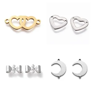 304 stainless steel connector charms | charm penghubung 2 lubang (1pc)