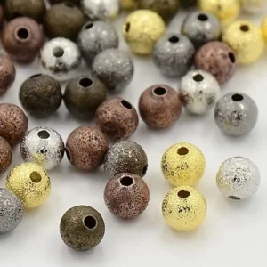Metal alloy stardust 4mm spacer beads