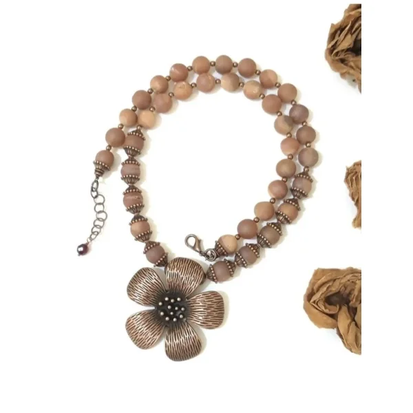 Kalung natural druzy agate stone | kalung batuan alam natural