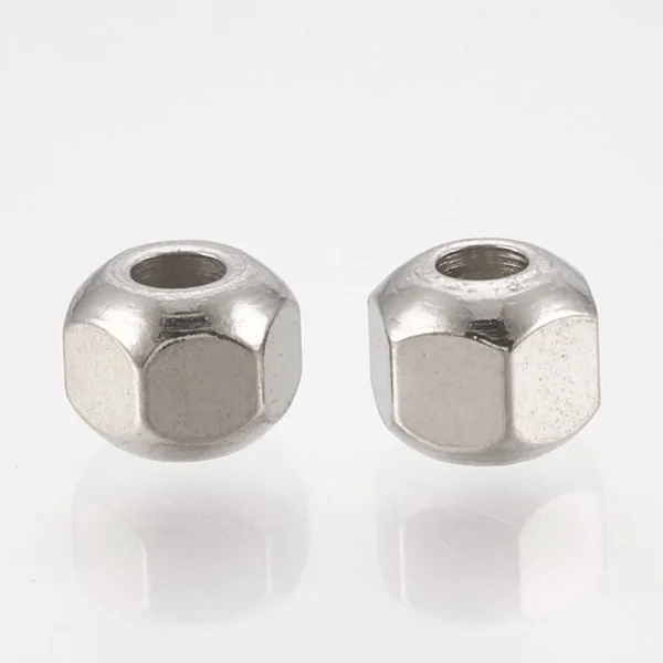 304 stainless steel rondelle facet beads | manik facet rondel