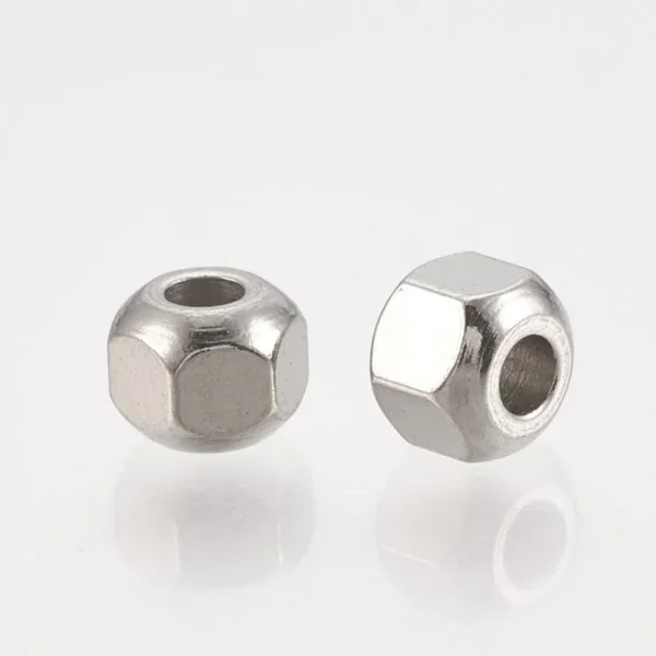 304 stainless steel rondelle facet beads | manik facet rondel