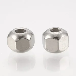 304 stainless steel rondelle facet beads | manik facet rondel
