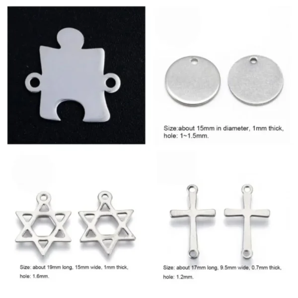 304 stainless steel charms connector (1pc)