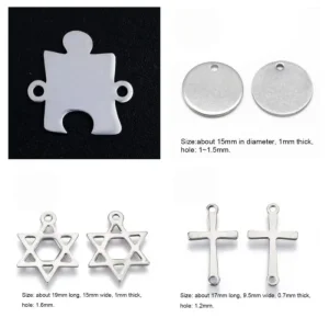 304 stainless steel charms connector (1pc)