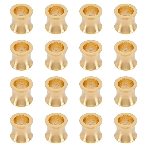 24k gold plated brass column beads | manik kuningan lapis emas