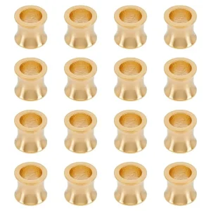 24k gold plated brass column beads | manik kuningan lapis emas