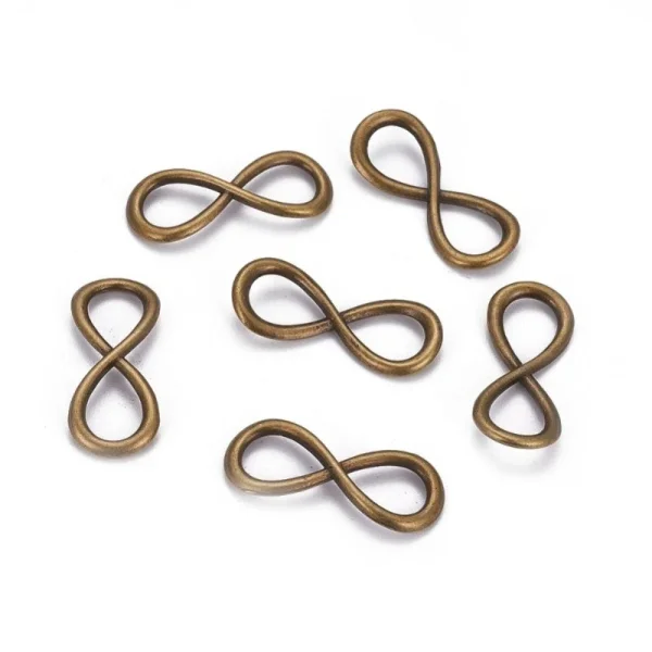 Metal alloy bronze infinity link connector