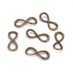 Metal alloy bronze infinity link connector