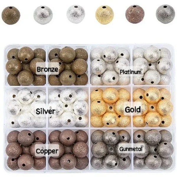 Metal alloy brass stardust 6mm spacer beads | manik pasir stardust 6mm