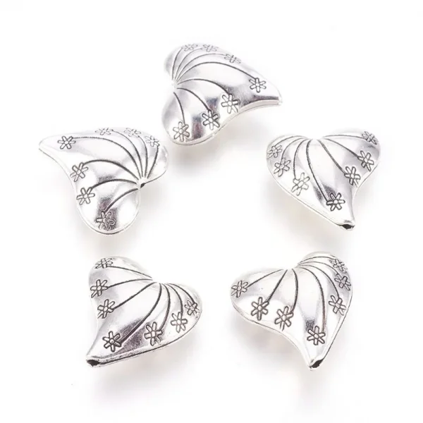 Metal alloy brass heart shape beads | manik ♡ besar