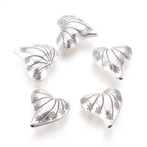 Metal alloy brass heart shape beads | manik ♡ besar