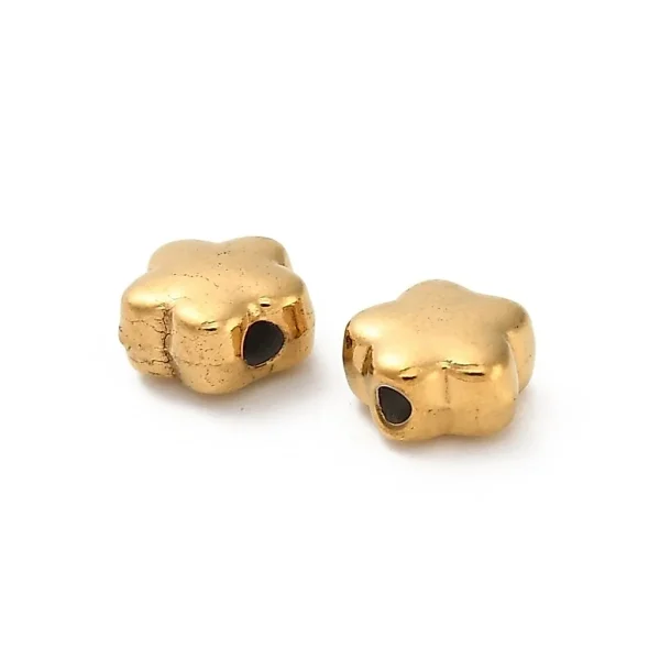 304 stainless steel ion plating flower spacer beads | manik bunga stainless steel
