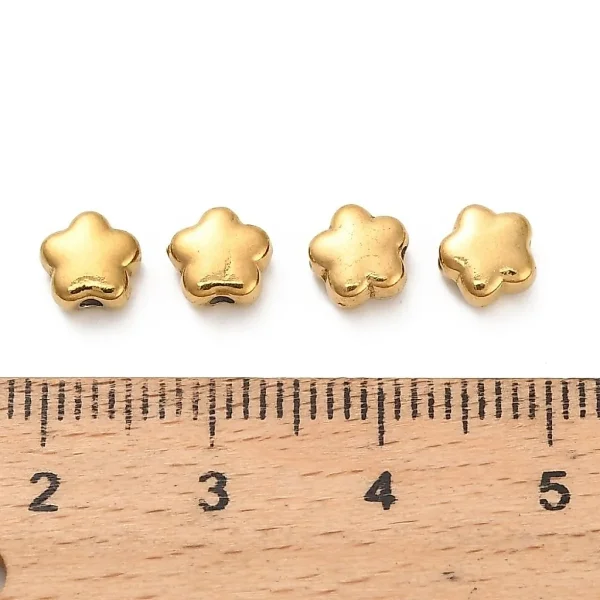 304 stainless steel ion plating flower spacer beads | manik bunga stainless steel