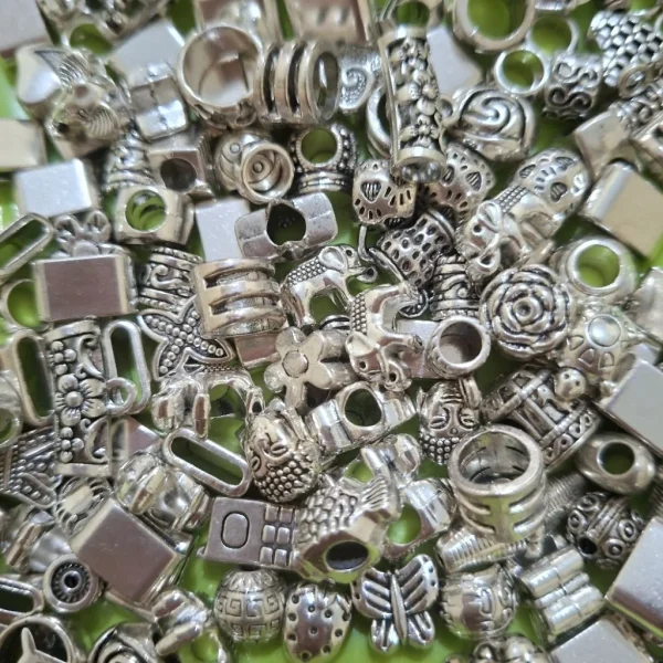 (CLEARANCE) Metal alloy mix shape tibetan spacer | manik spacer pembatas bahan tembaga campur