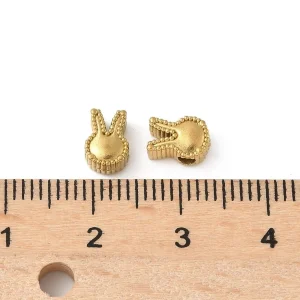 304 stainless steel rabbit beads real 18k gold plated | manik kelinci stainless steel