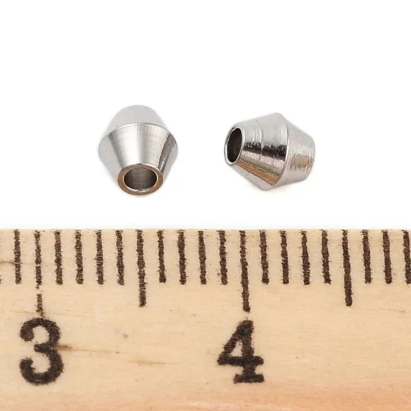 201 stainless steel bicone spacer beads | manik stainless steel