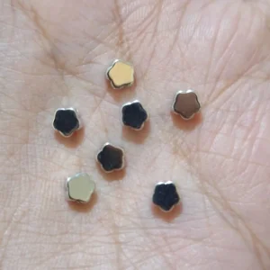 Real platinum plated brass flower beads