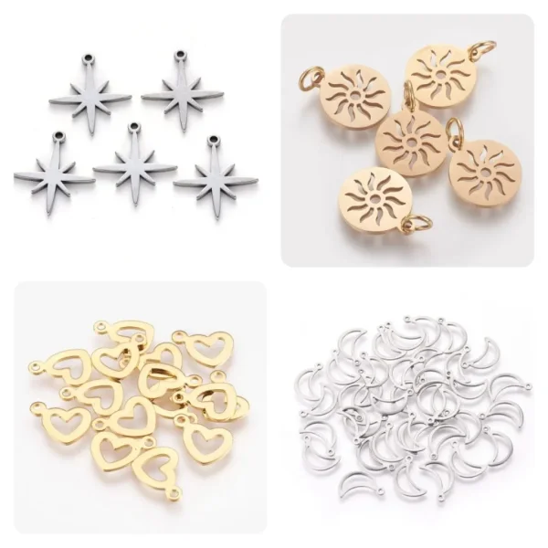 304 stainless steel mix charm and pendant (1pc)
