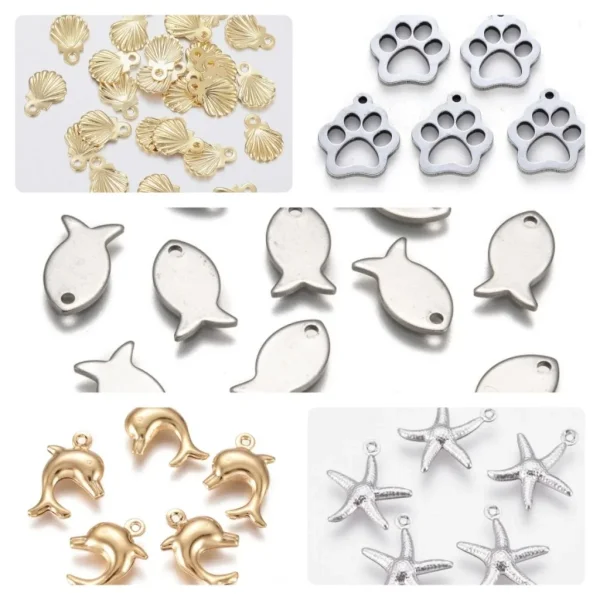 304 stainless steel mix charm pendant