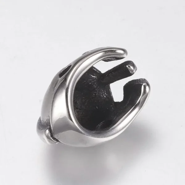 304 stainless steel gladiators helmet beads | manik stainless helm