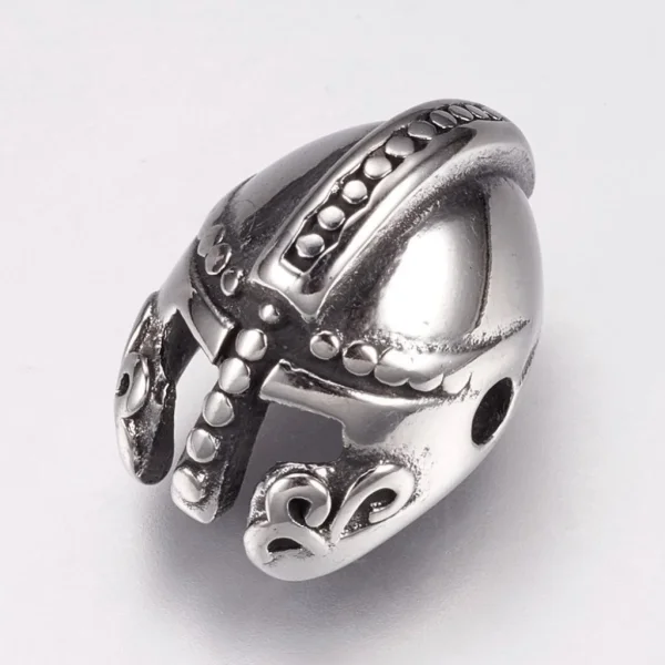 304 stainless steel gladiators helmet beads | manik stainless helm