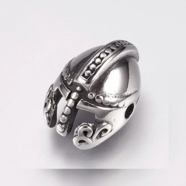304 stainless steel gladiators helmet beads | manik stainless helm