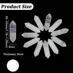 Natural rosequartz and crystal quartz double terminate point wire wrap pendant | Liontin batu diy