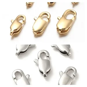 304 stainless steel 18k gold plating lobster claw clasp | kaitan gelang kalung