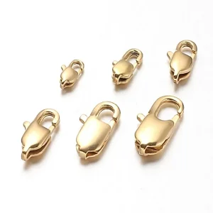 304 stainless steel 18k gold plating lobster claw clasp | kaitan gelang kalung