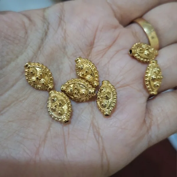 304 stainless steel ion Plating oval lantern golden beads