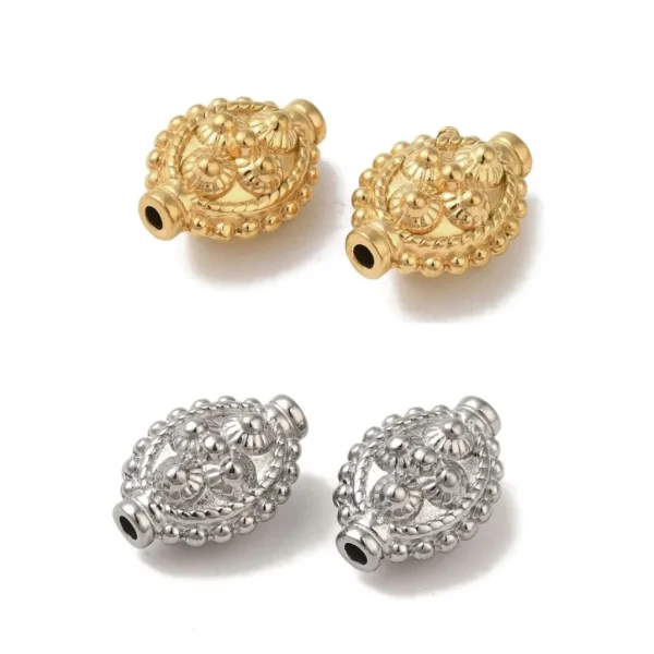 304 stainless steel ion Plating oval lantern golden beads