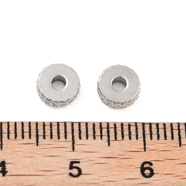 202 stainless steel non tarnish flat column beads | manik stainless steel