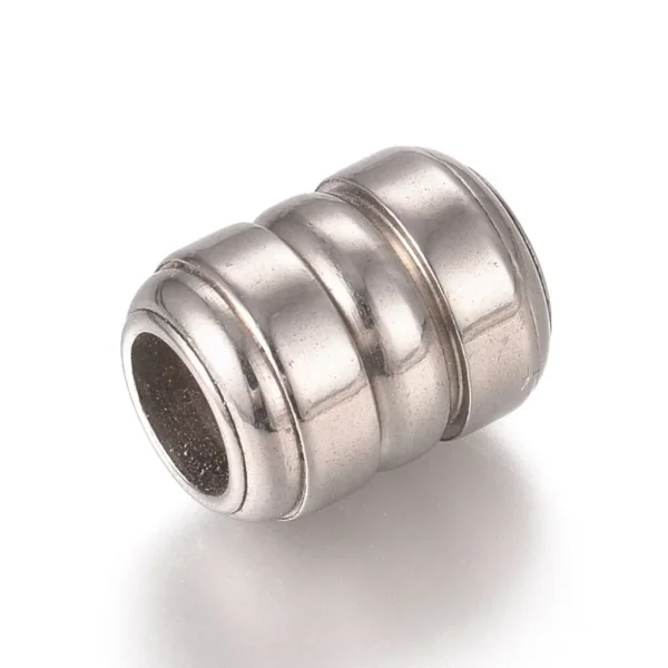 201 stainless steel barrel groove beads | manik stainless besar